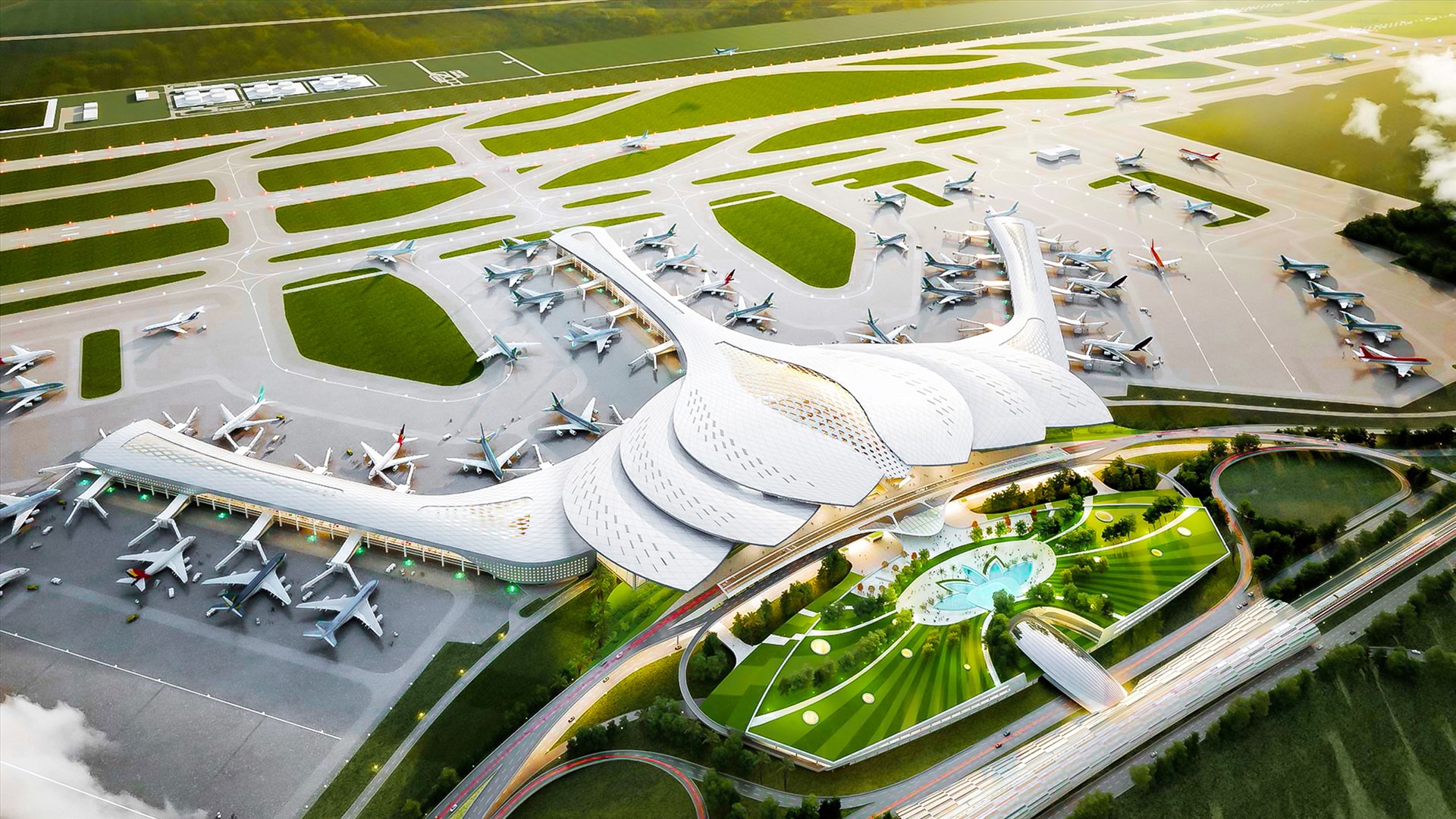 Mô hình thiết kế hoàn thiện sân bay Long Thành